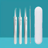 Optional 4Pcs 7Pcs 8Pcs Stainless Steel Skin Care Tool Set For Blackhead And Pimple Household Salon Grooming Accessory