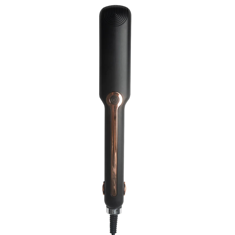 Tinsol 2-in-1 Hair Straightener Curling Iron Ceramic Plate Negative Ion Wide Plate Temperature Adjustable Hair Straightener