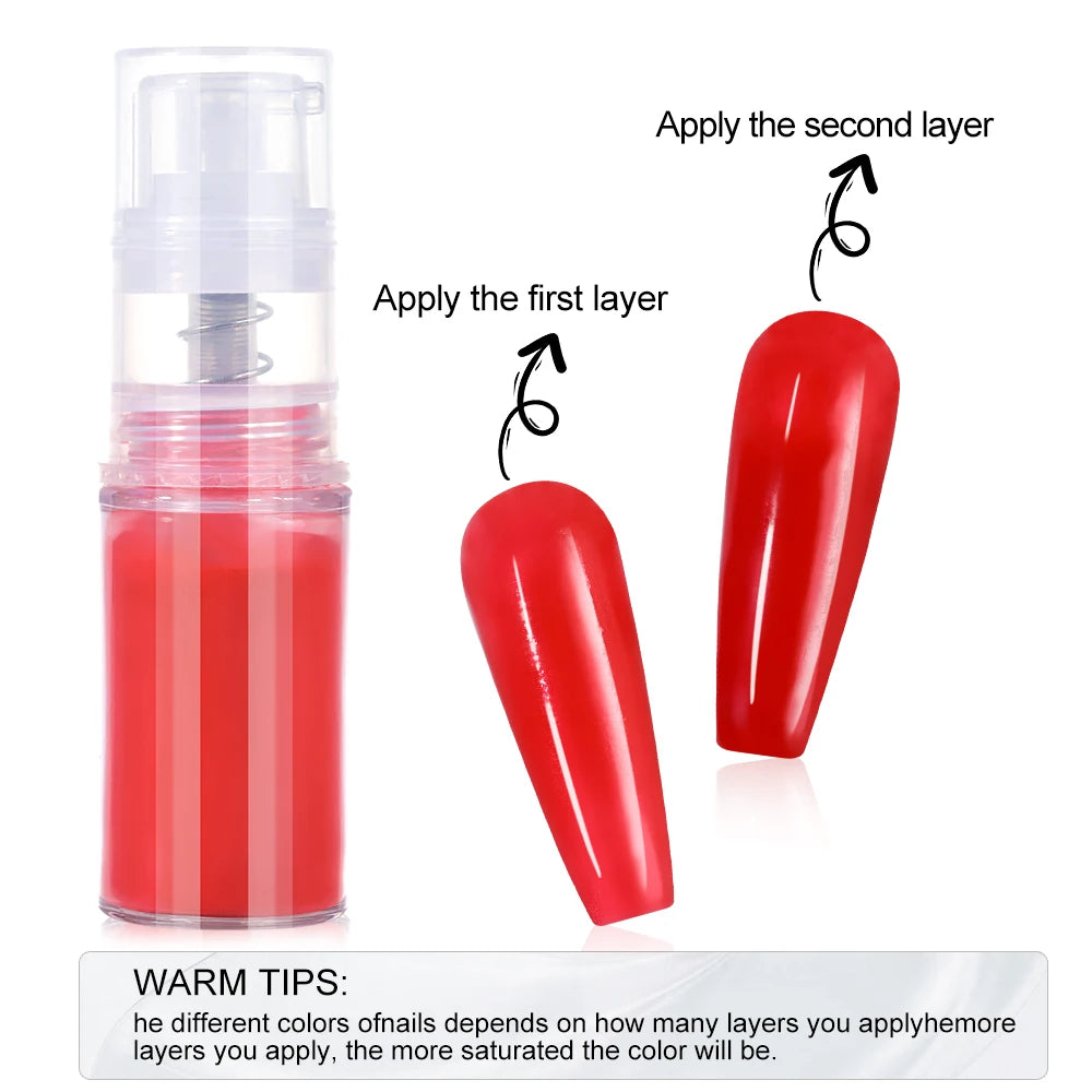 10g/bottle Nail Art Ombre Spray Powder Pearl Gradient Nail Pigment 12colors Blush Ombre Neon Nail Spray Powder Nail Supplies #FA