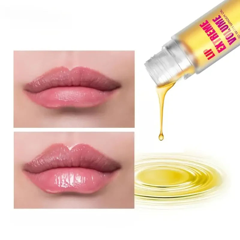 1/2Pcs Ginger And Mint Lip Plumper Oil Radiant,Plumping Lip Volumizing Serum for Smoother,Fuller Lips for Youthful and Sexy Look