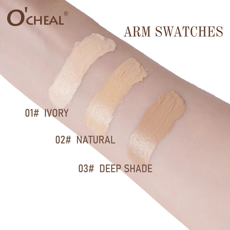 O'CHEAL Mushroom Cushion CC Cream Face Airy Coverage Long-lasting Moisturizing Waterproof Oil Control Concealer BB Cream Makeup