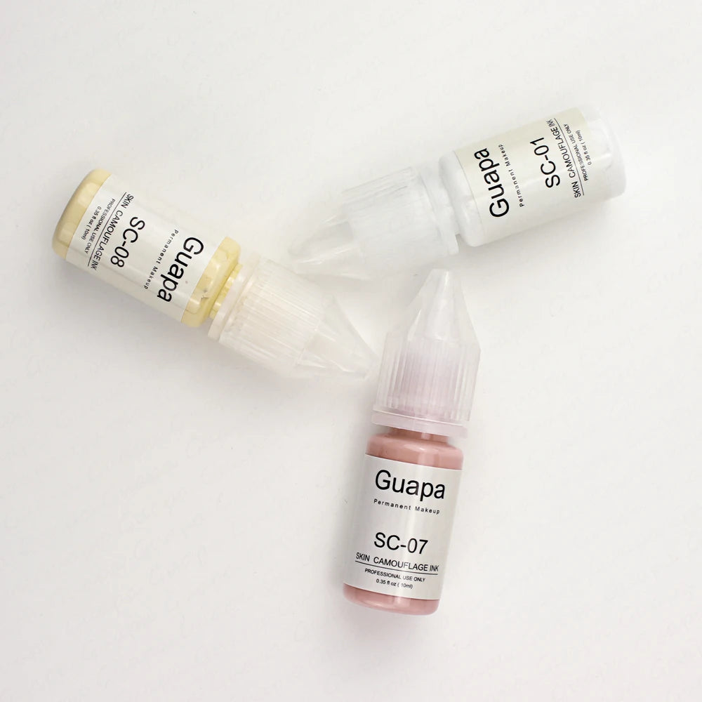 Guapa 10ml Permanent Makeup Ink Stretch Mark Camouflage Pigments Skin Tone Scar Camouflage Tattoo Ink for Restore Skin Tone