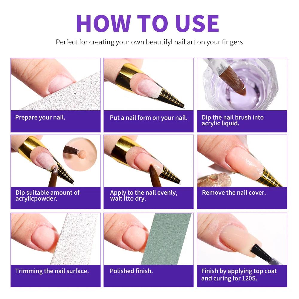 LIMEGIRL Nail Acrylic Liquid Monomer Crystal 40ml/75ml/120ml/240ml for Nail Art Acrylic Powder Extension Professional Manicure