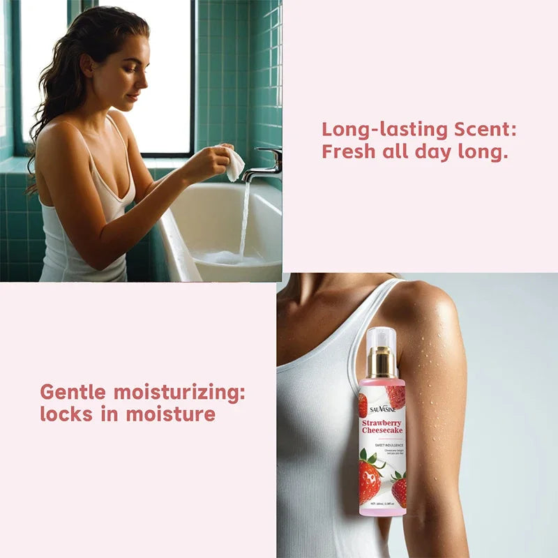 Strawberry Women's Perfume Clothing Spray Vitality Charm Coconut Body Milk Fragrance Spray Brand Sweet Charm Strawberry Perfume