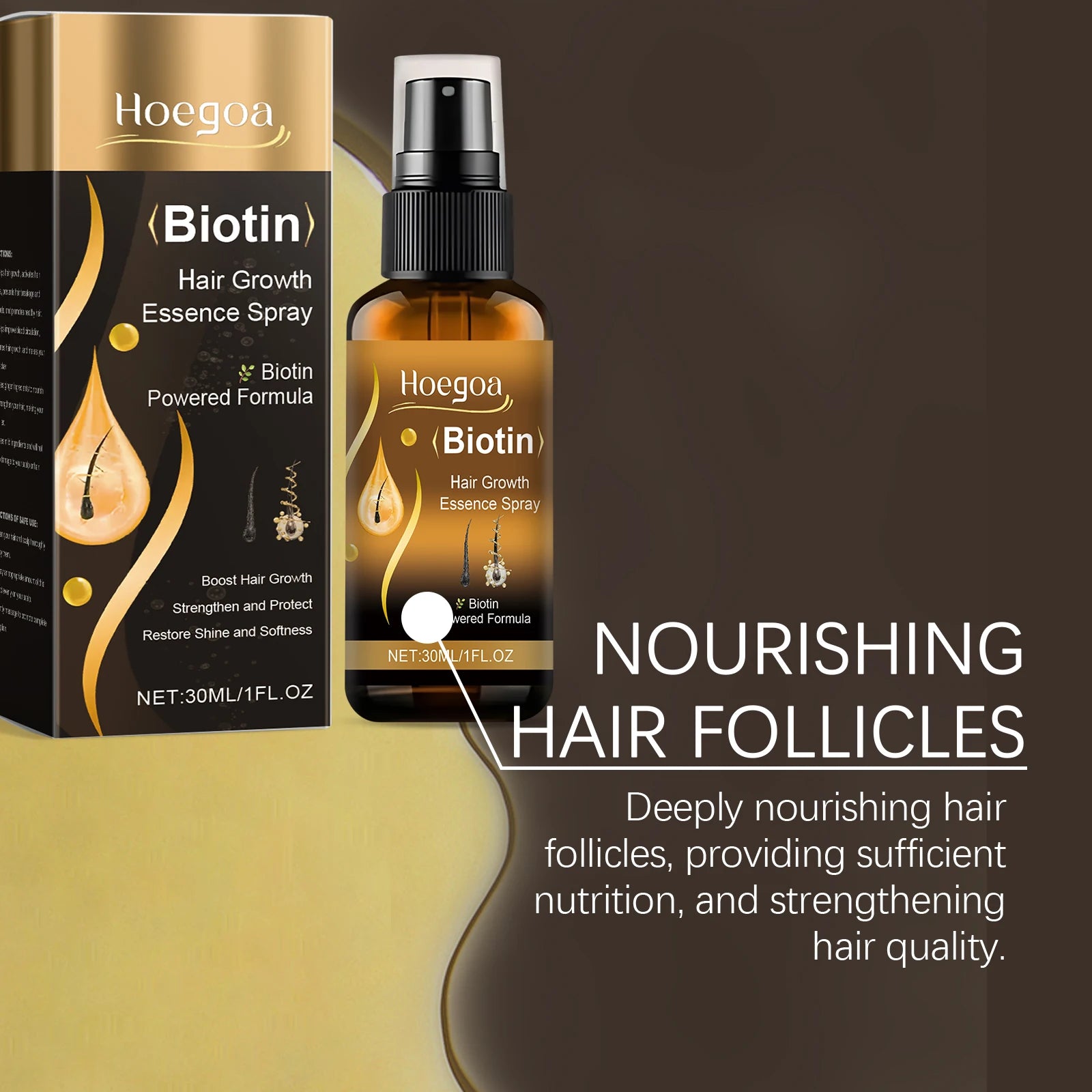 Ginger Oil For Hair Growth Serum Repair Damaged Hair Improve Hair Thinning Frizziness Reduce Split End Hair Loss Treatment Spray