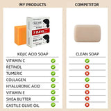 Kojic Acid Body Whitening Soap Deep Skin Bleaching Brighten Body Scrub Knees Intimate Parts Armpits White Nourishing Care Soap