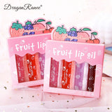 Rolling Bead Lip Oil Set of Four Moisturizing Lotion, Hydrating Roller Ball Mouth Oil, Anti-Drying, Colorless and Transparent