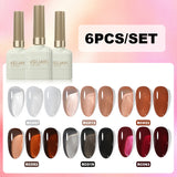 XEIJAYI 6Pcs 15Ml Nail Gel Polish Set Perfect For Soak Off Gel Nail Polish Or Home & Salon Nail Art Diy