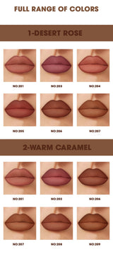 Rozza Waterproof Lip Liner Pencil Set, Weightless Precise Liner with Super Soft Blendable Texture Matte Soft