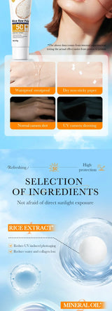 Facial Sunscreen Cream SPF 50+ Body Protector Solar Lotion Long-Lasting Non-Greasy Prevent Sunburn UV Protection Sun Sunblock
