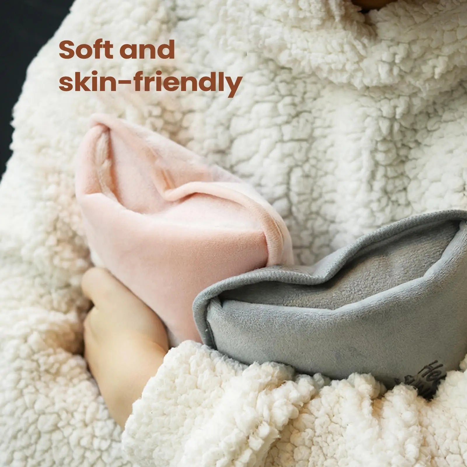 Rechargeable Electric Hot Water Bottle Hand Warmer Heat Pad for Period Cramps Muscle Pain Back Neck Shoulder Legs Home Office