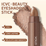 Double-ended Eyeshadow Pen Eyeliner Multiuse Shimmer Shadow Pearlescent Glitter Brightening Longlasting Waterproof Sweat-proof