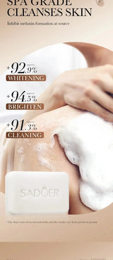 Sadoer Niacinamide Arbutin Facial Soap Moisturizing Brightening Deep Cleansing Body Face Wash Foam Facial Cleanser Handmade Soap
