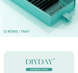 DIYDAY Ellipse Flat Eyelash Extensions 0.15 0.20 Super Softer Individual Flat Lashes Natural Look False Eyelashes for Makeup