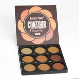 9-Color Waterproof Contour Concealer Matte Palette Medium to Deep Shades 3D Sculpting Oil Control Long Lasting Wear Makeup