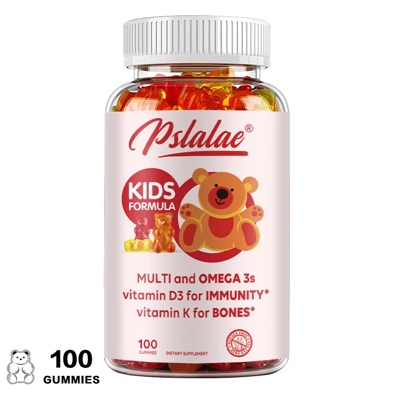 Children's Multivitamin Gummies - with Vitamin C, Omega-3 Fish Oil - Boosts Immunity and Supports Brain Health