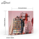 POPFEEL Eye Makeup Set 40 Color Eyeshadow Palette Eyebrow Pencil Eyeliner Pen Mascara With A Set Of Makeup Brushes Eye Cosmetics