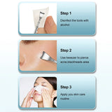 Blackhead Remover Pimple Popper Tool Acne Needle Removing Treatment Comedone Whitehead Popping Zit Nose Face Blemish Extractor