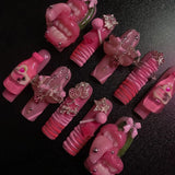 3D Red/Black Lips Love Valentine Nail Charms Sweet Lover Heart Resin Design Jewelry Nails Art Manicure Decoration Accessories