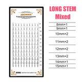 Abonnie 3D/4D/5D/6D Premade Volume Fans Fluffy Lashes Long Stem Russian Volume Eyelashes Extension All Size Fans