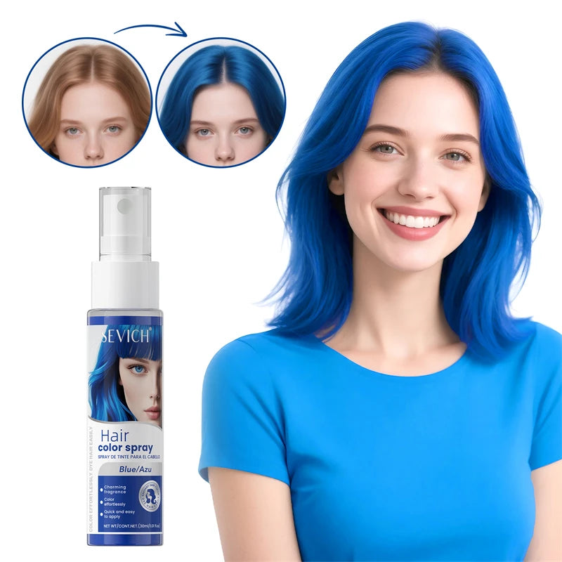 Hair Color Spray Long Lasting Hair Dye Spray Instant Hair Salon Multi Color Hair Colour Cream for Festive Party Socccer Fan Gift