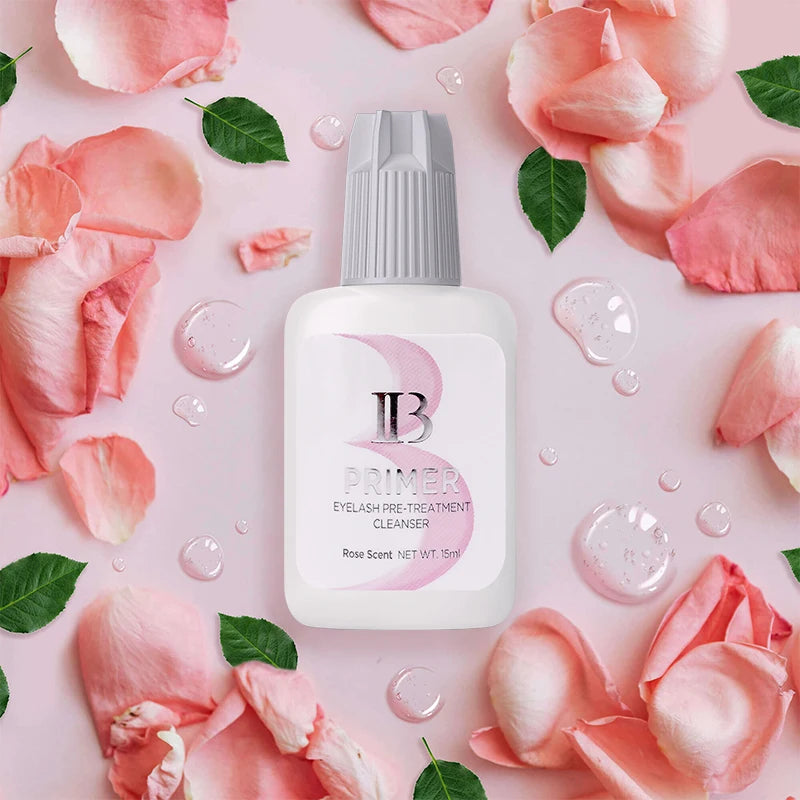 1Bottle IB Rose Primer Eyelash Extension Booster Long Lasting Original Korea Shop Adhesive Supplies Makeup Glue Stronger Tools