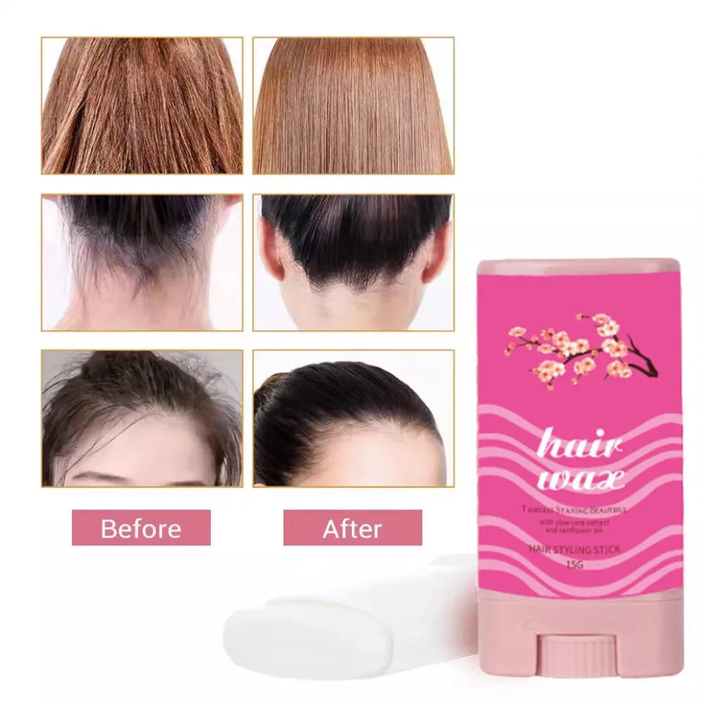 Hair Wax Pomade Broken Frizz Fixed Fluffy Hair Styling Greasy Gel Long-Lasting Hair Styling Not Tool Stick Hairs Care Cream