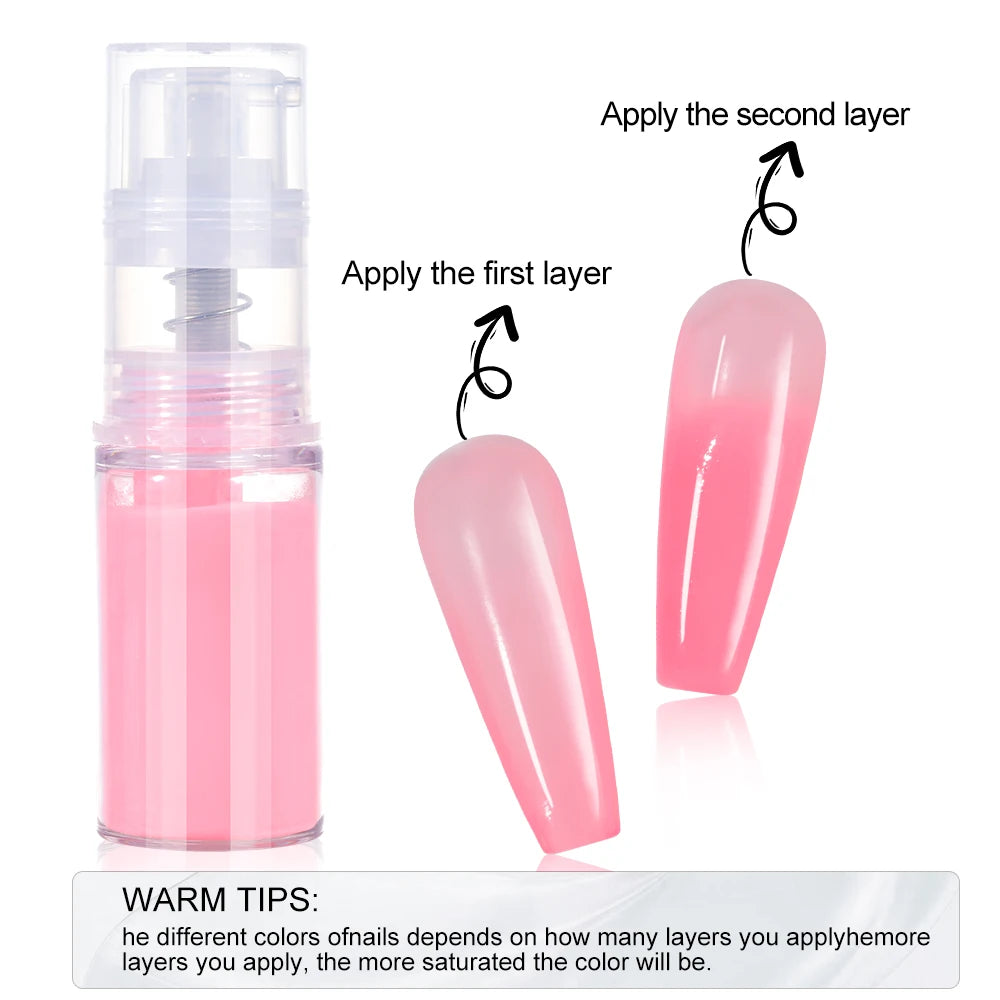 10g/bottle Nail Art Ombre Spray Powder Pearl Gradient Nail Pigment 12colors Blush Ombre Neon Nail Spray Powder Nail Supplies #FA