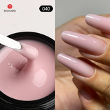 MSHARE 50ml Baby Pink Builder Nails Gel Hema Tpo Free Gel Nail Construction Self Leveling Gel for Nail Extension UV Led
