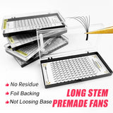 Abonnie 3D/4D/5D/6D Premade Volume Fans Fluffy Lashes Long Stem Russian Volume Eyelashes Extension All Size Fans