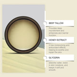 Beef Tallow Honey Balm Moisturizing Hydrating Face Cream Body Lotion Fades Fine Lines Tighten Soothen Brightening Facial Skin