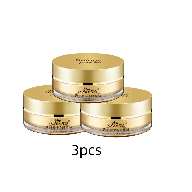 60pieces FONCE Women's Golden Moisturizing Eye Mask Patch, Moisturizing and Moisturizing,Easy to Absorb,Mild and Non Irritating