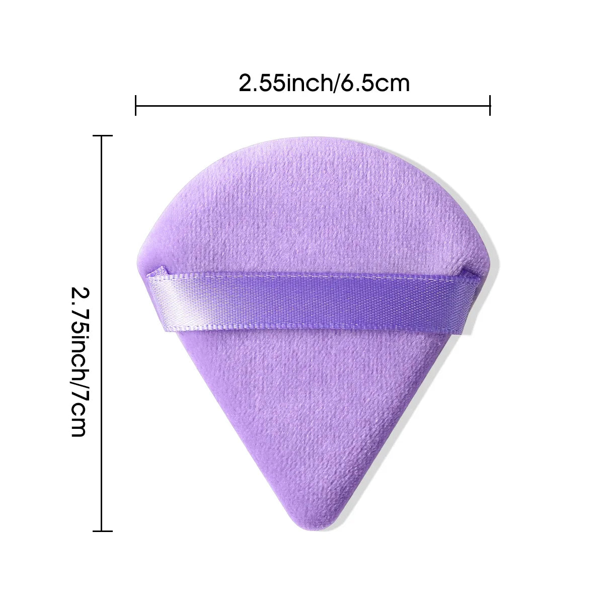 Black Triangle Velvet Powder Puff Soft Foundation Makeup Sponge Portable Household Cosmetic Beauty Accessory