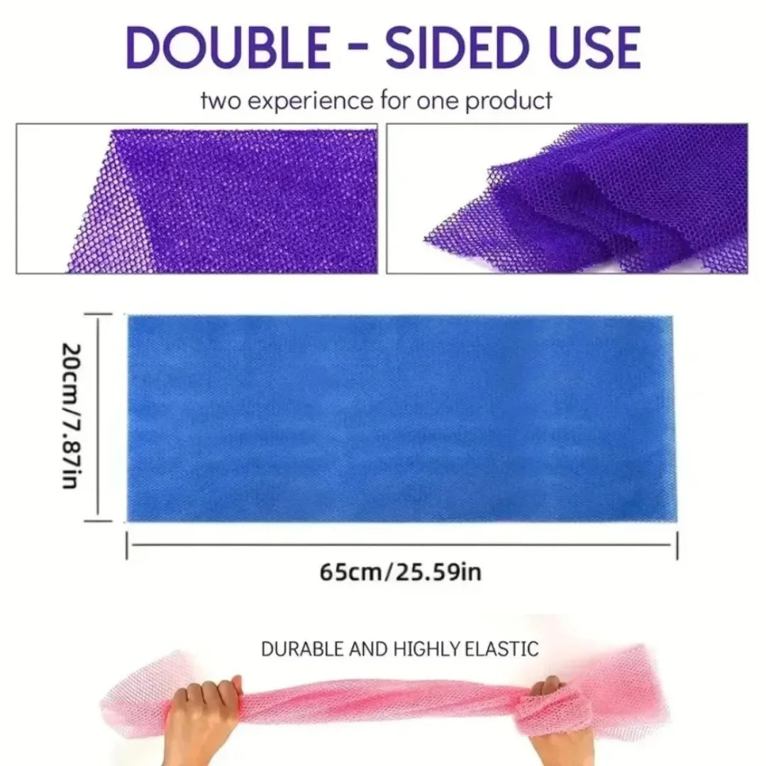 3/1Pcs Exfoliating Mesh African Net Bath Sponge Washcloth for Shower Skin Smoother Loofah Bast Wisp for Body Scrubber djampe