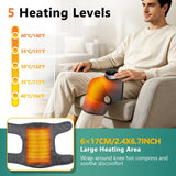 Rechargeable Knee Massager 3 Gear Vibration Massage Adjustable Shoulder Brace Electric Heating Pads Leg Knee Warmer