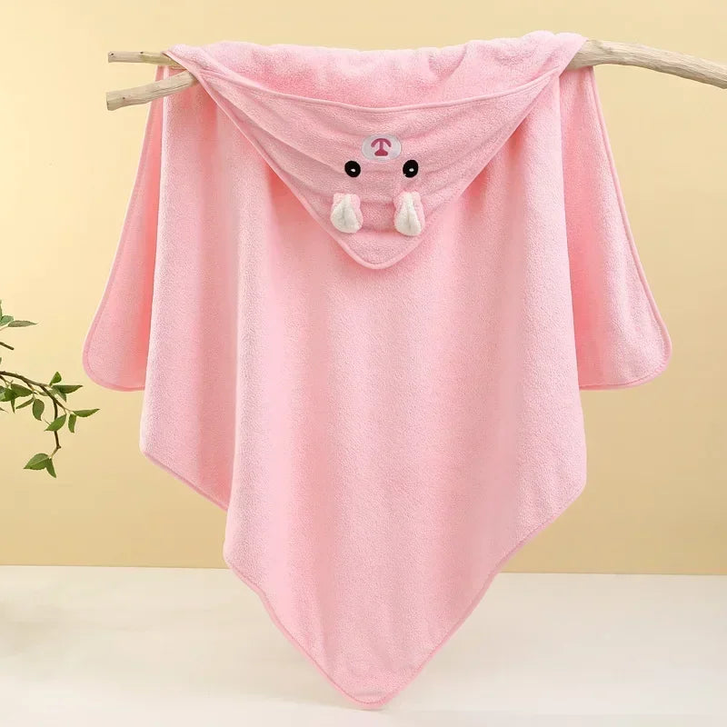 Soft Bath Towel for Baby Absorbent Towel Newborn Swaddle Wrap Baby Blankets for Girls Boys Thick Hooded Bath Towel Cloak lj