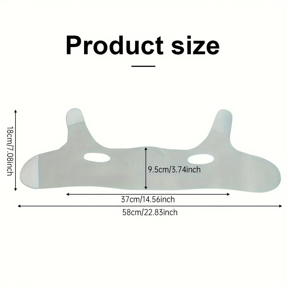 Adjustable V-Shape Face Lift Band Breathable Reusable Facial Slimming Strap Double Chin Reducer for Men Women Daily Skin Care