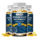 Alxfresh Magnesium Glycinate 500mg Capsule Zinc Vitamin D3 B6 for Muscle, Joint, Nerve Sleep Quality, Anxiety Stress Mood Health