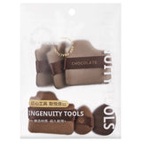 GECOMO 6 PCS Chocolate Powder Puff Set, Wet And Dry Sponge, Soft Leather Flocking Makeup Cushion