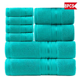 8 Piece Luxury Towel Set – Majestic Plush, Super Absorbent & Quicker-to-Dry, Thick 100% Ring Spun Cotton Towels for Bathroom, Spa & Hotel – 2 Bath, 2 Hand, 4 Washcloths