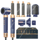 7 In 1 Hair Dryer Brush Brushless High Speed Hair Dryer with Diffuser Ionic Blow Dryer Hot Air Styling Comb Auto Hair Curler