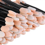 100PCS Disposable Double-Headed Eye Shadow Sponge Applicators 6.5cm with Container for Eyeshadow Stick