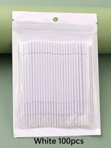 50/100pcs Nano Cleaning Swabs, Ultra Fine Makeup Remover Sticks For Eye Makeup, Contouring, Eyeliner, Lips And Skin Cleansing