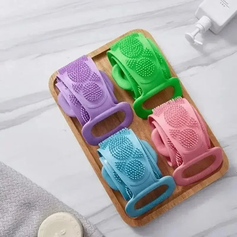 Bath Towels Scrubber Rubbing Back Peeling Massage Body Sponge Silicone Back Brushes Shower Belt Extended Skin Clean Brushes