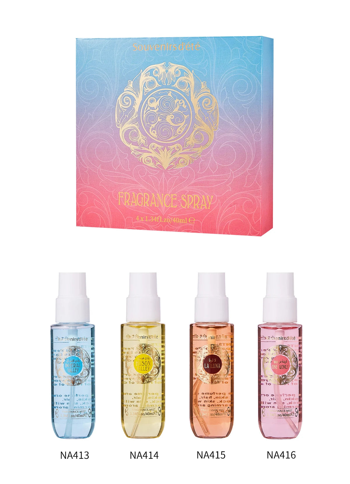 4pcs Women's Perfume Fragrance Set Box, Alcohol Free Body Spray, Lasting Fragrance and Fresh Fragrance, An Ideal Gift for Girls