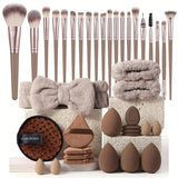 33pcs beauty set makeup kit  large and small beauty sponges for flawless makeup application and removal of makeup full set