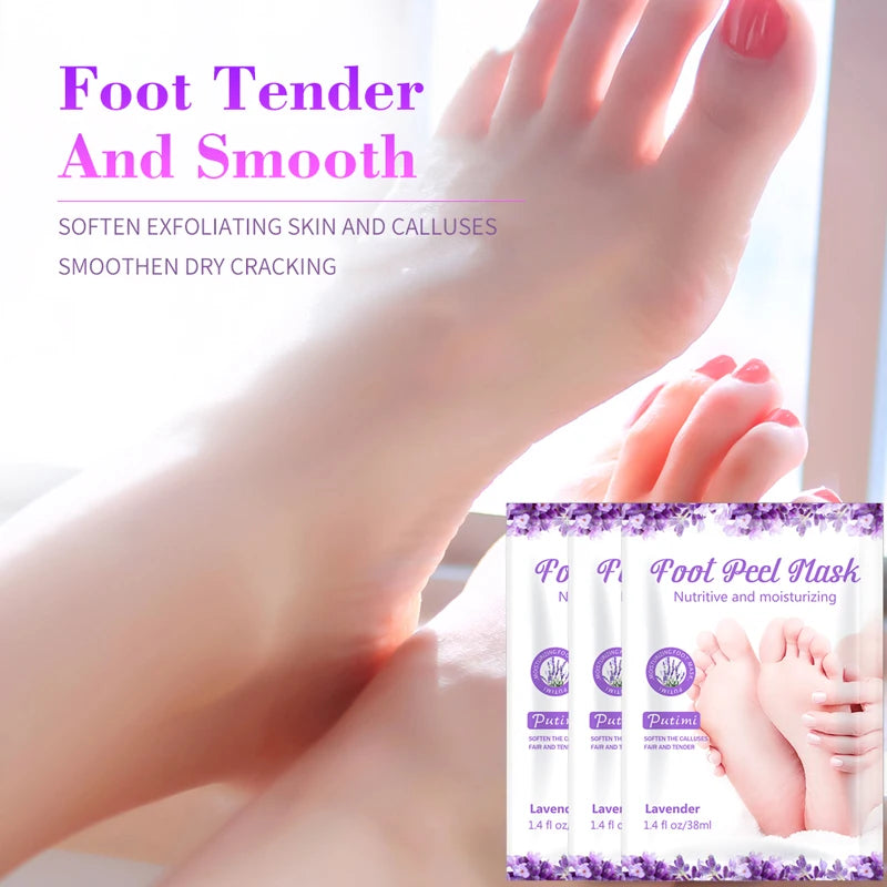 6packs Exfoliating Foot Mask Feet Peeling Mask Spa Socks Smooth Dead Skin Remover Moisturizing Foot Mask