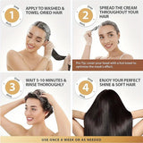 2 Pack GZE Collagen Keratin Hair Mask Deep Conditioning for Dry, Damaged Hair Restores Elasticity- for Healthy, Beautiful Hair