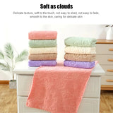 5-piece set of soft, absorbent coral fleece face towels - quick-drying bathroom towels - cute and fun design