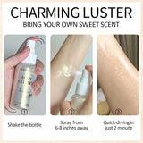 Body Highlighter Spray–Quick-Dry Non-Sticky Shimmer Mist, Fine Glitter for Hair & Skin,Water-Resistant Long-Lasting Summer Glow